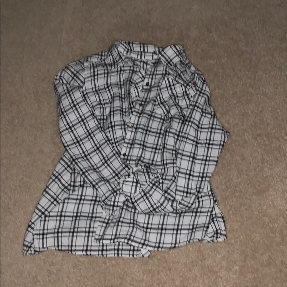 sonoma white and black flannel